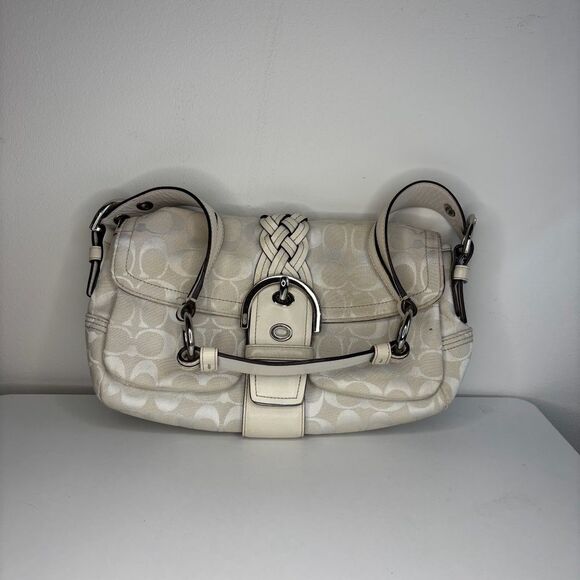 Coach Handbags - Coach- Off White Braided Purse